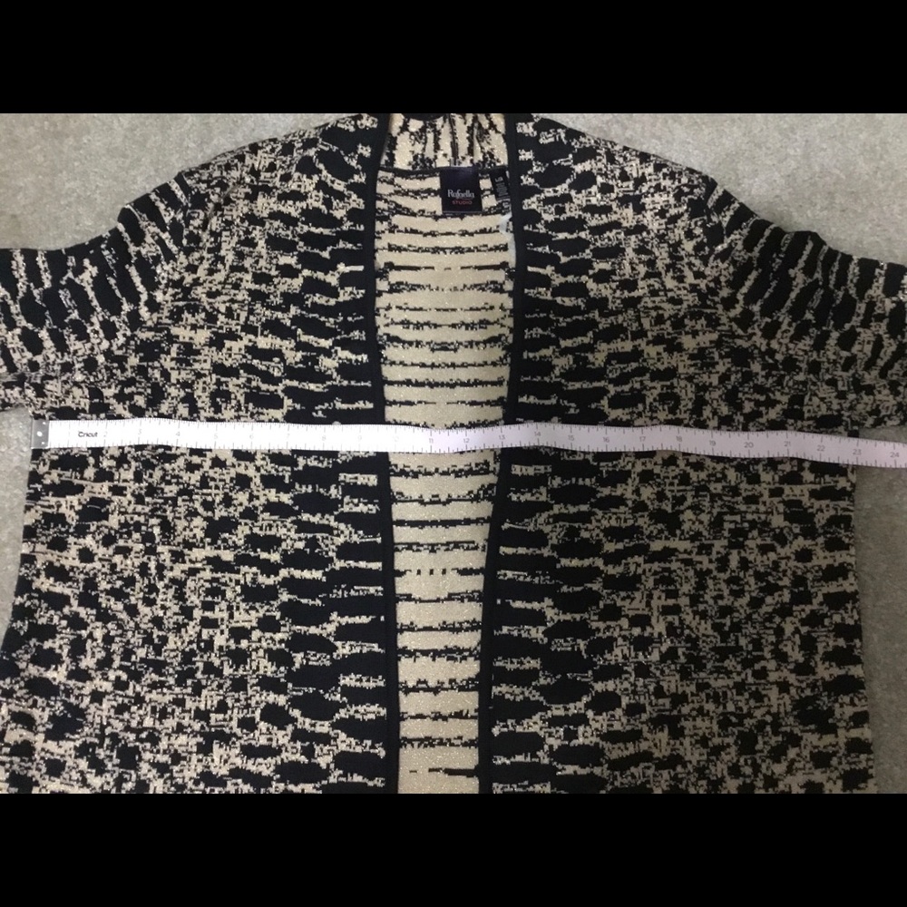 Women’s NWOT Rafaella Black and Tan Cardigan Sweater
